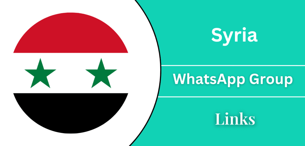 Active Syria WhatsApp Group Links